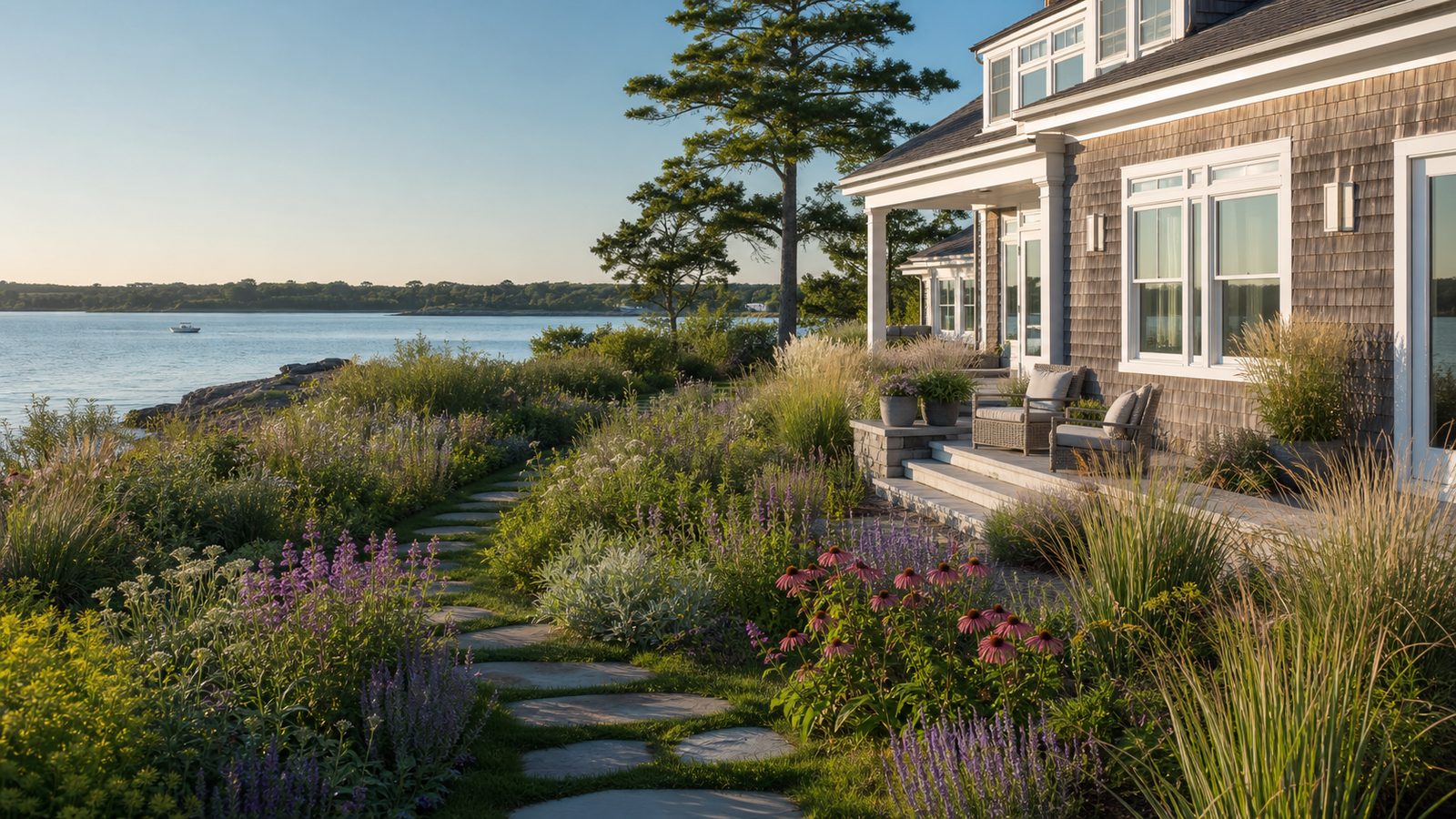 800×450 — coastal Westport home with native seaside garden